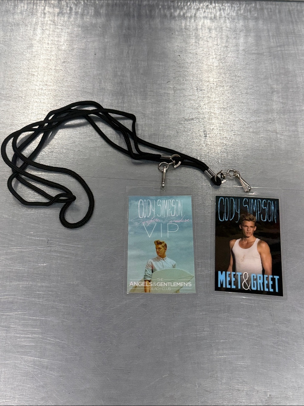Cody Simpson VIP Meet & Greet Lanyard Passes - Blue & Black